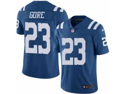 Men's Nike Indianapolis Colts #23 Frank Gore Elite Royal Blue Rush NFL Jersey