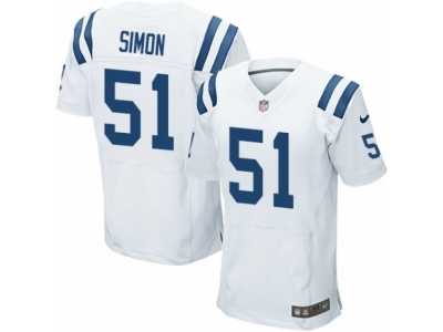 Men's Nike Indianapolis Colts #51 John Simon Elite White NFL Jersey