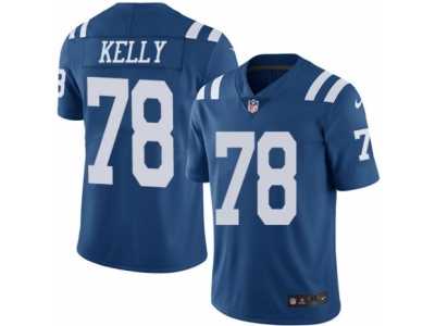 Men's Nike Indianapolis Colts #78 Ryan Kelly Elite Royal Blue Rush NFL Jersey