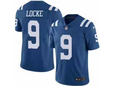 Men's Nike Indianapolis Colts #9 Jeff Locke Elite Royal Blue Rush NFL Jersey