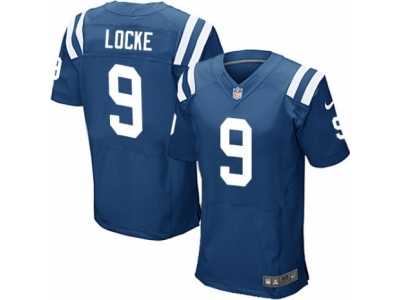 Men's Nike Indianapolis Colts #9 Jeff Locke Elite Royal Blue Team Color NFL Jersey