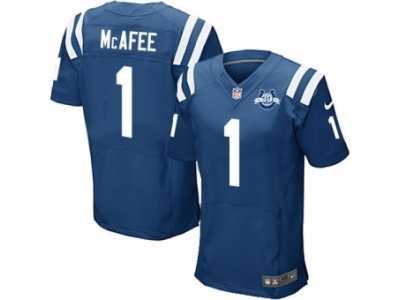 Nike Indianapolis Colts #1 Pat McAfee Elite Blue Jerseys(30th Seasons Patch)