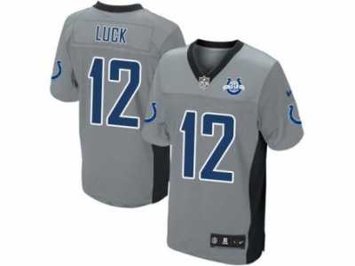 Nike Indianapolis Colts #12 Andrew Luck Grey(Elite Shadow 30th Seasons Patch)