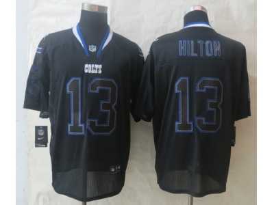 Nike Indianapolis Colts #13 Hilton Black Jerseys(Elite Lights Out)
