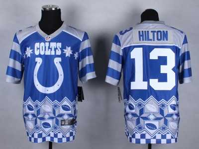 Nike Indianapolis Colts #13 T.Y. Hilton Blue Jerseys(Style Noble Fashion Elite)