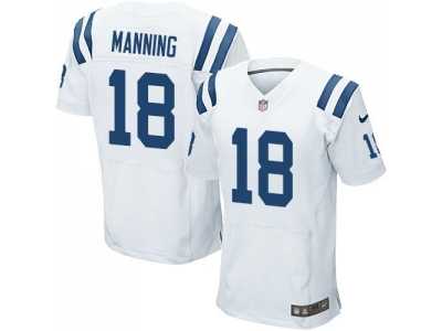 Nike Indianapolis Colts #18 Peyton Manning White Men's Stitched NFL Elite Jersey