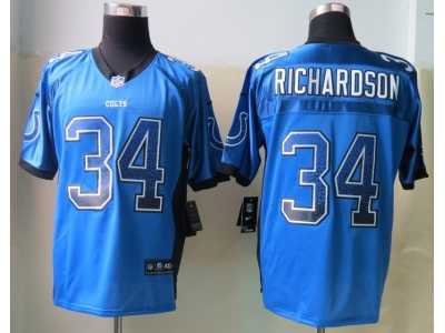 Nike Indianapolis Colts #34 Richardson Blue Jerseys(Drift Fashion Elite)