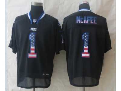 Nike Miami Indianapolis Colts #1 McAfee Black Jerseys(USA Flag Fashion Elite)