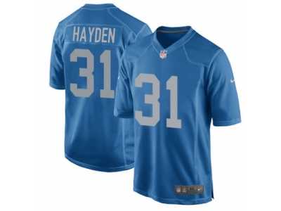 Men's Nike Detroit Lions #31 D.J. Hayden Game Blue Alternate NFL Jersey