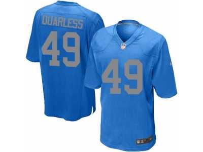 Men's Nike Detroit Lions #49 Andrew Quarless Game Blue Alternate NFL Jersey