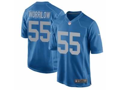 Men's Nike Detroit Lions #55 Paul Worrilow Game Blue Alternate NFL Jersey