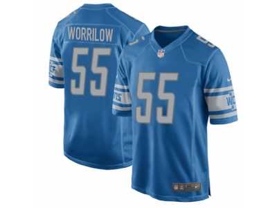 Men's Nike Detroit Lions #55 Paul Worrilow Game Light Blue Team Color NFL Jersey