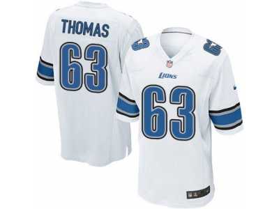 Men's Nike Detroit Lions #63 Brandon Thomas Game White NFL Jersey