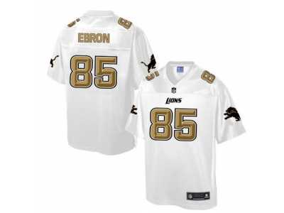 Nike Detroit Lions #85 Eric Ebron White Men's NFL Pro Line Fashion Game Jersey