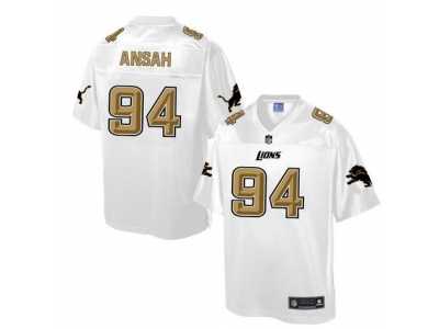 Nike Detroit Lions #94 Ziggy Ansah White Men's NFL Pro Line Fashion Game Jersey