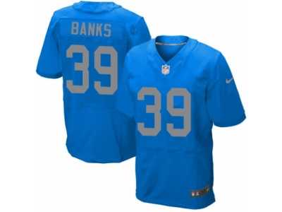 Men's Nike Detroit Lions #39 Johnthan Banks Elite Blue Alternate NFL Jersey