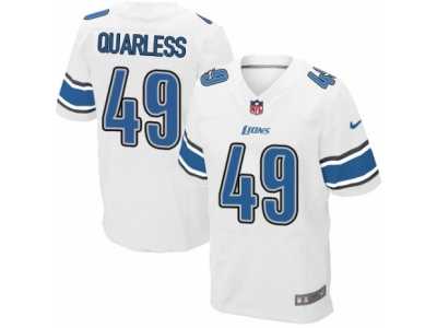 Men's Nike Detroit Lions #49 Andrew Quarless Elite White NFL Jersey