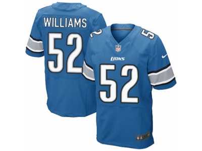 Men's Nike Detroit Lions #52 Antwione Williams Elite Light Blue Team Color NFL Jersey