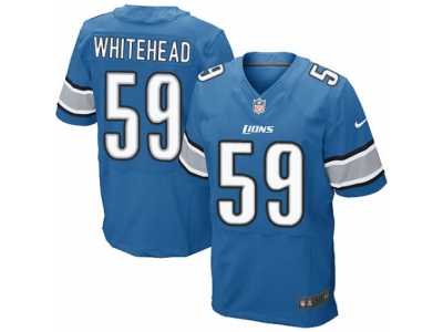 Men's Nike Detroit Lions #59 Tahir Whitehead Elite Light Blue Team Color NFL Jersey