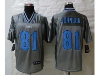 Nike Detroit Lions #81 Johnson Grey Jerseys(Vapor Elite)