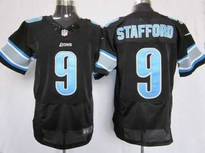 Nike NFL Detroit Lions #9 Matthew Stafford Black Jerseys(Elite)