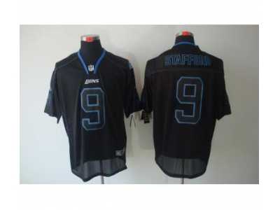 Nike NFL Detroit Lions #9 Matthew Stafford black jerseys[Elite lights out]
