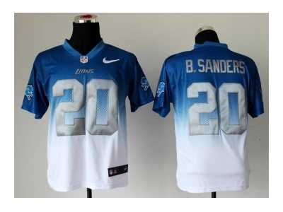 Nike jersey detroit lions #20 b.sanders blue-white[Elite II drift fashion]