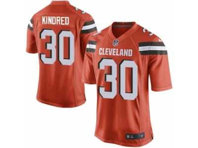 Men's Nike Cleveland Browns #30 Derrick Kindred Game Orange Alternate NFL Jersey