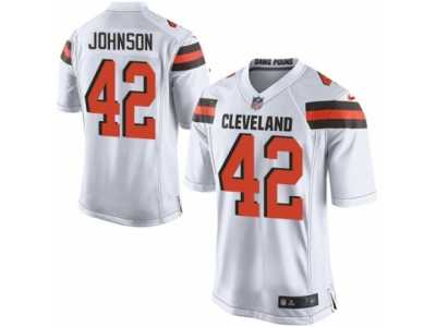 Men's Nike Cleveland Browns #42 Malcolm Johnson Game White NFL Jersey