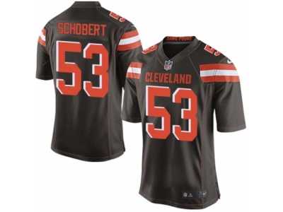 Men's Nike Cleveland Browns #53 Joe Schobert Game Brown Team Color NFL Jersey