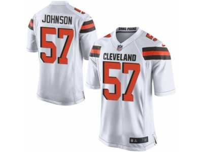 Men's Nike Cleveland Browns #57 Cam Johnson Game White NFL Jersey