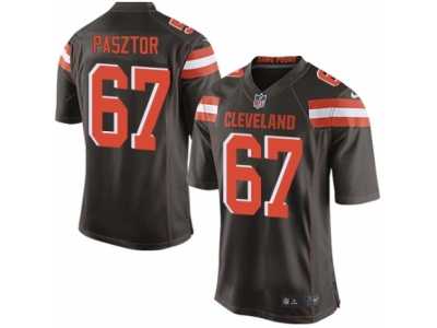 Men's Nike Cleveland Browns #67 Austin Pasztor Game Brown Team Color NFL Jersey