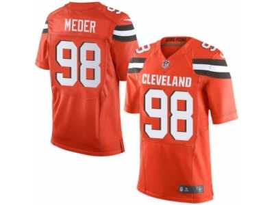 Men's Nike Cleveland Browns #98 Jamie Meder Limited Orange Alternate NFL Jersey