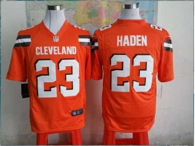 Nike Cleveland Browns #23 Joe Haden orange Jerseys(Game)