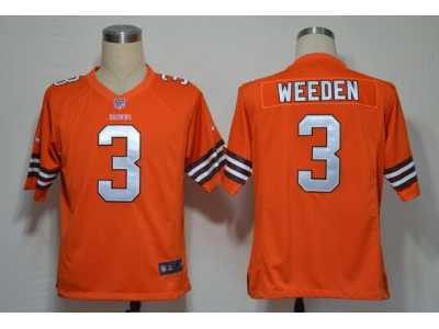 Nike NFL cleveland browns #3 weeden orange Game Jerseys