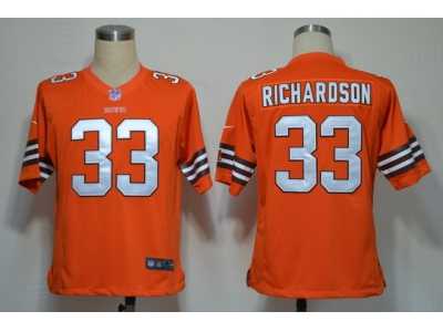Nike NFL cleveland browns #33 richardson orange Game Jerseys