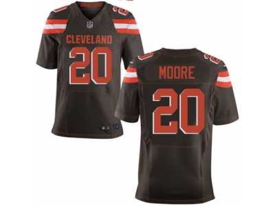 Men's Nike Cleveland Browns #20 Rahim Moore Elite Brown Team Color NFL Jersey