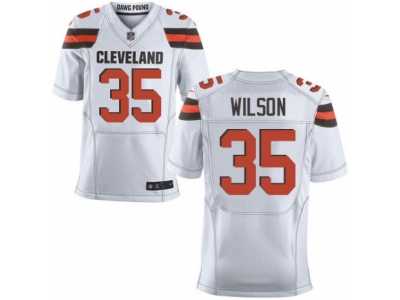 Men's Nike Cleveland Browns #35 Howard Wilson Elite White NFL Jersey