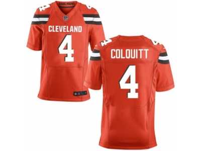 Men's Nike Cleveland Browns #4 Britton Colquitt Elite Orange Alternate NFL Jersey