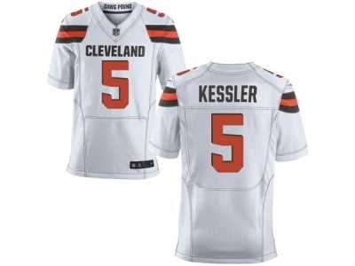 Men's Nike Cleveland Browns #5 Cody Kessler Elite White NFL Jersey