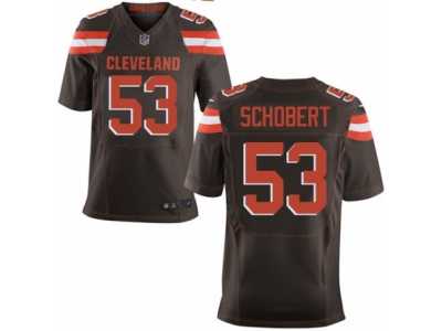 Men's Nike Cleveland Browns #53 Joe Schobert Elite Brown Team Color NFL Jersey