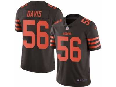 Men's Nike Cleveland Browns #56 DeMario Davis Elite Brown Rush NFL Jersey