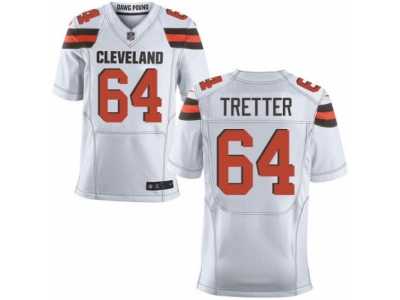 Men's Nike Cleveland Browns #64 JC Tretter Elite White NFL Jersey