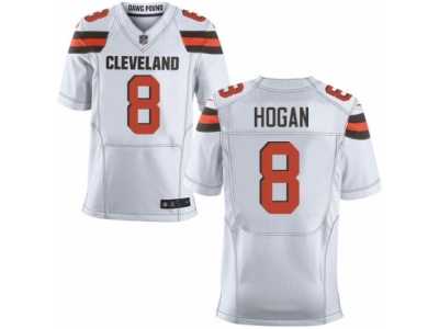 Men's Nike Cleveland Browns #8 Kevin Hogan Elite White NFL Jersey
