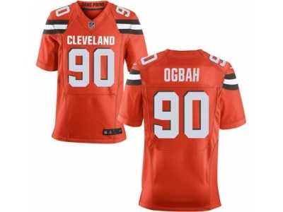 Men's Nike Cleveland Browns #90 Emmanuel Ogbah Elite Orange Alternate NFL Jersey