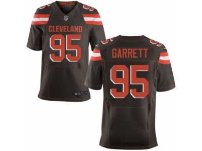 Men's Nike Cleveland Browns #95 Myles Garrett Elite Brown Team Color NFL Jersey