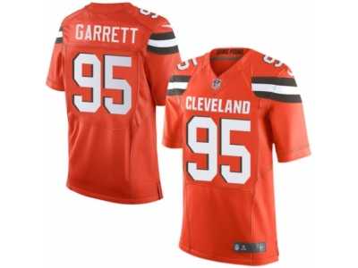 Men's Nike Cleveland Browns #95 Myles Garrett Elite Orange Alternate NFL Jersey