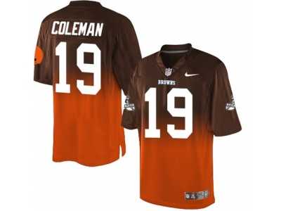 Nike Cleveland Browns #19 Corey Coleman Brown Orange Men's Stitched NFL Elite Fadeaway Fashion Jersey