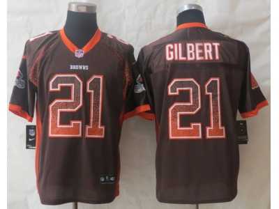 Nike Cleveland Browns #21 Gilbert Brown Jerseys(Elite Drift Fashion)