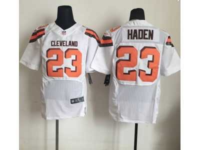 Nike Cleveland Browns #23 Joe Haden white Jerseys(Elite)